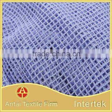 Plain style 100% polyester tricot rhombus mesh fabric for garment