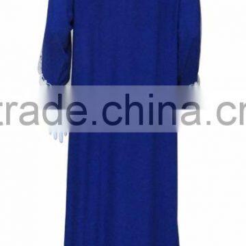 the Newest Short Sleeves Big Area Rope Embroidery Maxi Dress photo-3