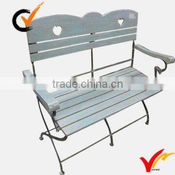 Back Armrest Design Shabby Chic Wood White Wedding Garden Chairs