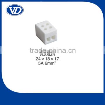 5A 2 way 4 holes Porcelain terminal blocks VD0524