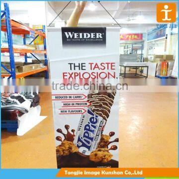 Digital printing indoor pvc hanging banner, durable hanging banner