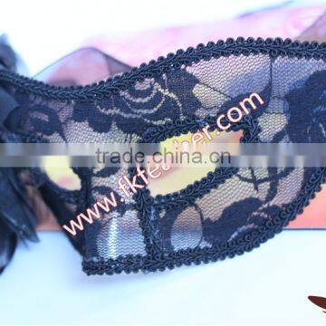 2016 Latest Selling Products Plastic Black Mask With Artificial Flower photo-5