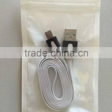 2015 universal flat low profile usb to micro usb cable for smart phone