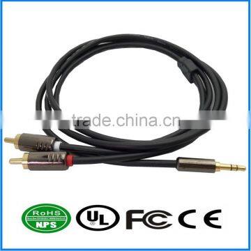 3.5mm Car Aux cable with male to male metal shell