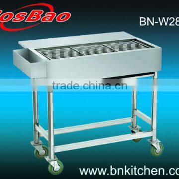 Economical stainless steel barbecue grill cart