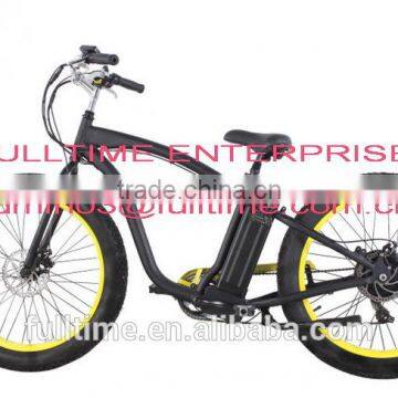 Fat tire electric bike 26"x4.0", fat tire beach cruiser bicycle