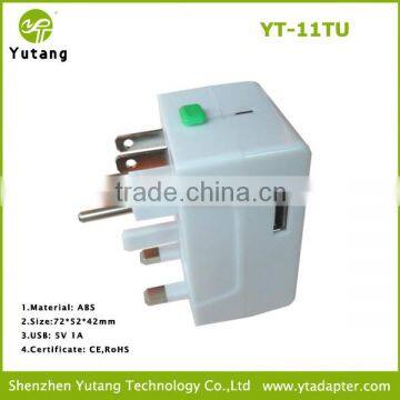 travel adapter with USB 5V 1A CE approved