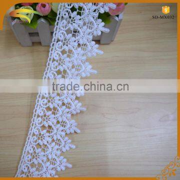 custom chantilly guangzhou textile white lace cotton african tulle lace cotton