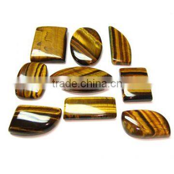 Tiger eye stone natural semi precious stones wholesale loose cabochon gemstones authentic gemstones