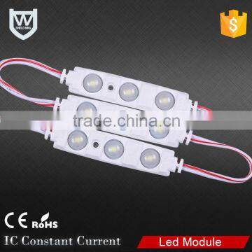 High power high brightness RoHs CE approved 0.72watt 3 chips smd 2835 led module waterproof led module IP65