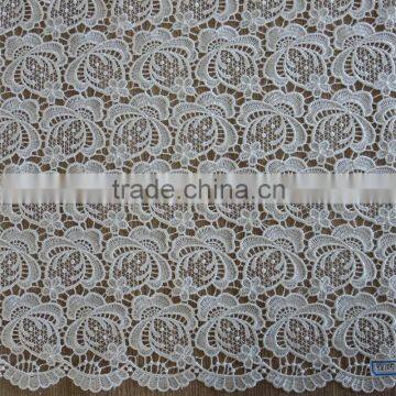 New lace design water soluble chemical peruvian lace fabric