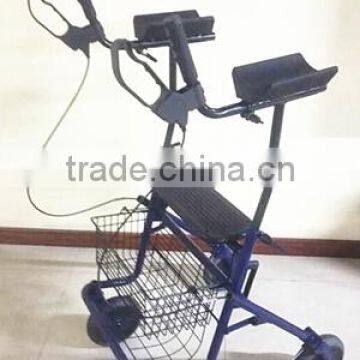 Steel forearm walker rollator