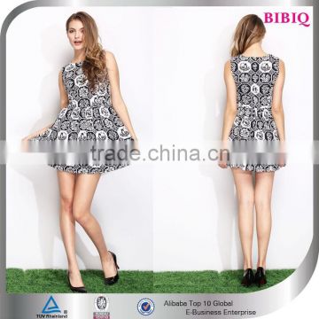 Wholesale Women Printed Floral Flower Casual Dresses