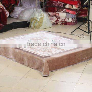 100% korean style raschel 1ply polyester mink blanket