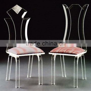 New design acrylic dining chair with foam pad