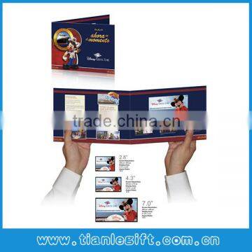 5'' advertising digital video card in magazine