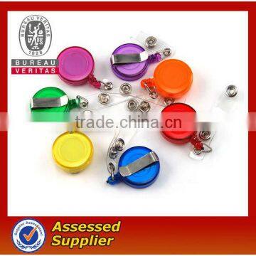 plastic reel clip badge holder with customized logo