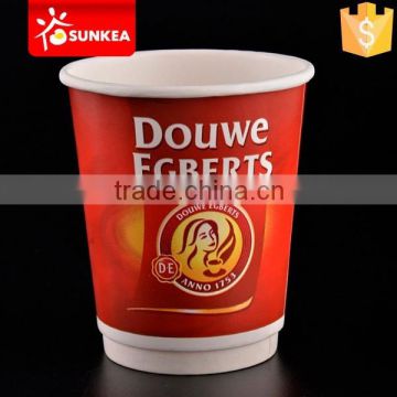 Custom logo printed waxed disposable coffee paper cup