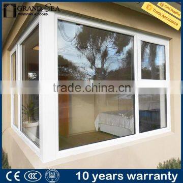 Aluminum unbreakable balcony curtain screen corner glass window