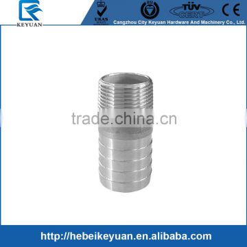 Good surface cast Hose nipple 304 stainless steel thread pipe fittings made in Hebei