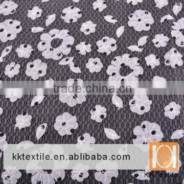 100% polyester georgette embroidered sheer fabric for wedding dress