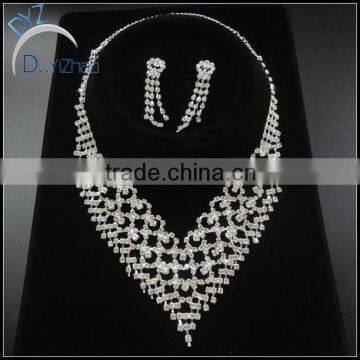 Large bridal jewelry sets rhinestone wedding jewelry sets wholesale