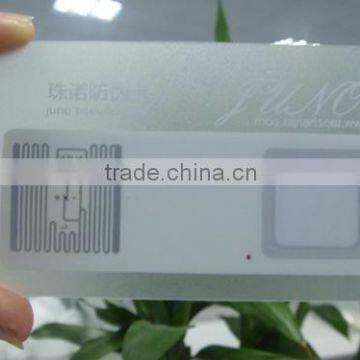 Clear PVC Business Card with HF chip