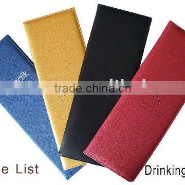 Slim wine menu cover with low price