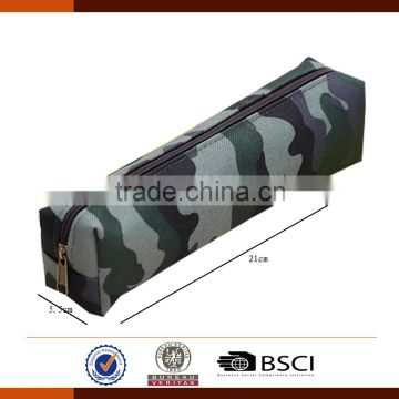 Wholesale Round 600D camouflage pencil case for kids