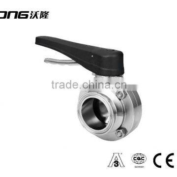 Stainless steel Sanitary Clamp butterfly Valve