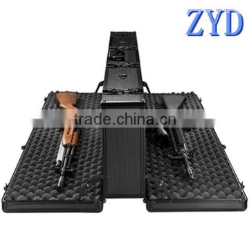 Popular designed waterproof shockproof long aluminum double rifle case hunting gun box (ZYD-QX8404)