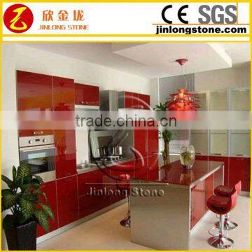 Red Color Artificial Quartz Stone for Countertop