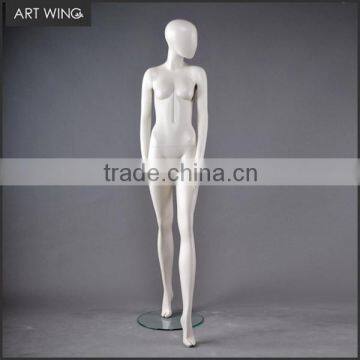 Glossy White/black Full Mannequin Female With Wooden Arms photo-5