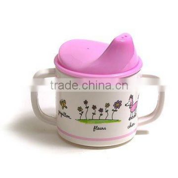 Food grade 100% melamine baby cup with handle