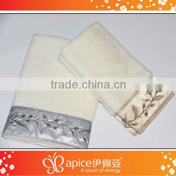 wholesale pure cotton embroidery terry promotional bath towel