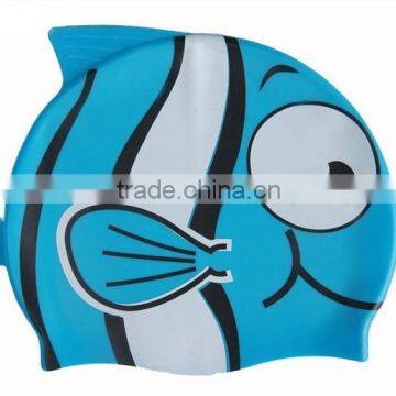Hot new products New Bubblefish Cartoon silicone swimming hat cap