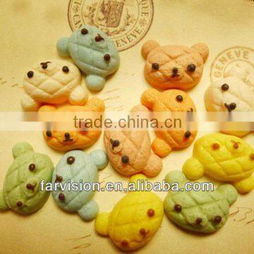 Bear head cabochons, resin animal cabochon for decoration