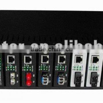 PT-14S-CP 14 slot double power cassette transceiver frame ;s video transceiver;