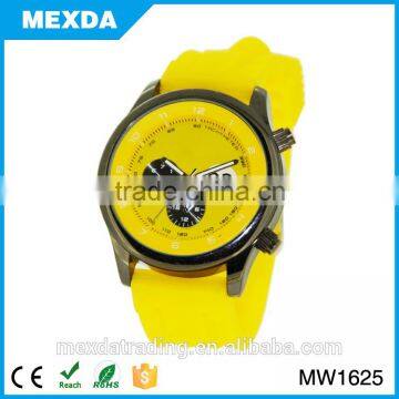 men luminous function japan movement multi silicone watch