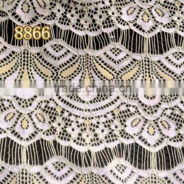 8866 jacquard lace fabric in stock lace trim from Changle