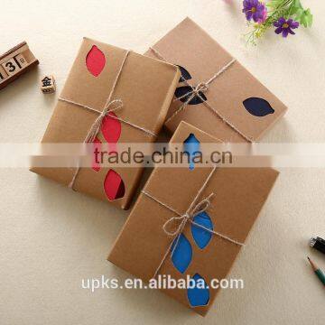 Custom Logo Print Personalized Cheap Bulk Handmade Brown Paper Notebook