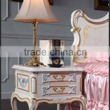 2016 Europe Royal Style Bedroom Furniture Design Bedstand for Lighting Two Doors photo-2