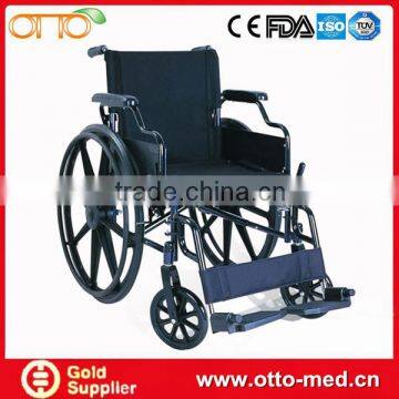 Foldable steel manual wheelchair