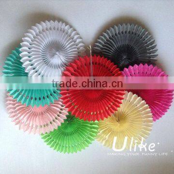 Popular Tissue Paper Fans amusement pearl and diamonds party decorations