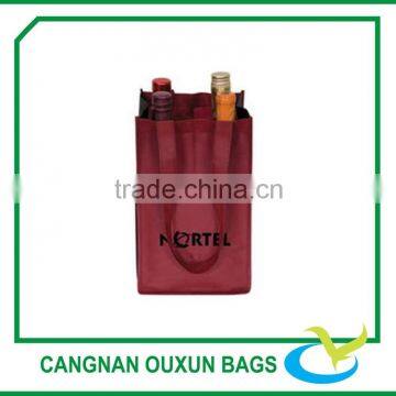 Eco-friendly high quality foldable nonwoven wine bags