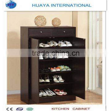 2-door shoe cabinet black design