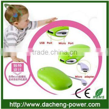 5200mah power bank charger with charging cable for all kinds of smartphone