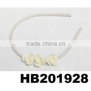 handmade flower beaded metal wire headband for kids