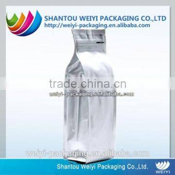 Moisture-barrier plastic silver zip lock aluminium foil bag