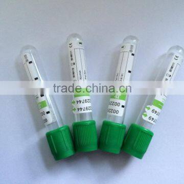 heparin tube with lithium heparin additives